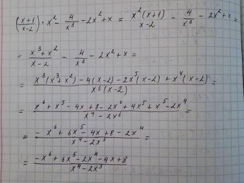 По . выражение: (х+1/х-2)*х^2-4/х^3-2х^2+х