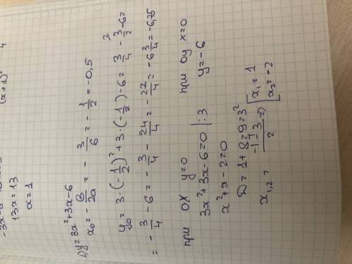Постройте график функции y=3x^2+3x-6.