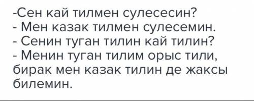Завтра сор по казахскому нужно сделать диалог на тему языки 15