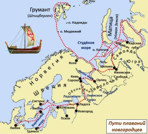 Какие северные территории были открытие и освоены новгородцами и