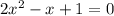 2x^2-x+1=0
