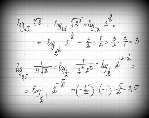 Решите примеры и хорошо объясните по какому принципу вы действуете: [tex]log_{\sqrt{2} (\sqrt[2]{8}