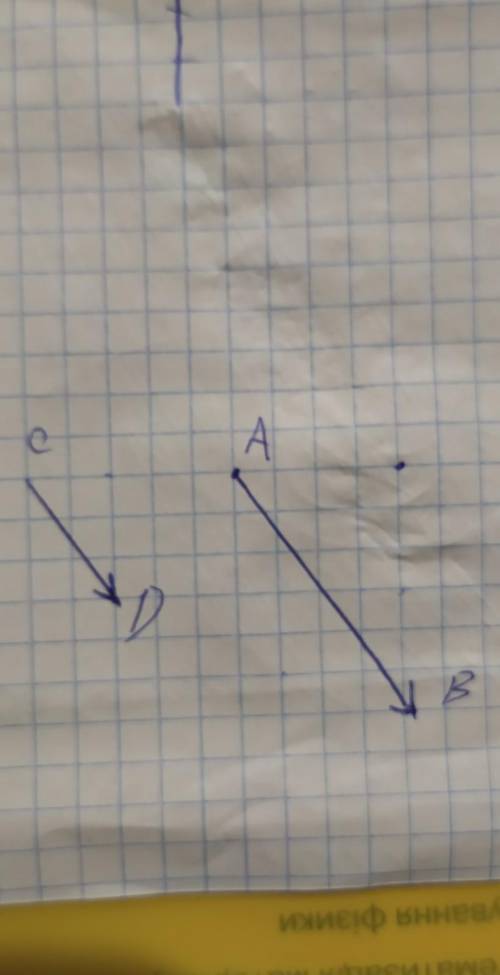 Точка a(1; 6) является началом вектора ab, а точка b(5; 0)- его концом. постройте векторы ab и cd=1/