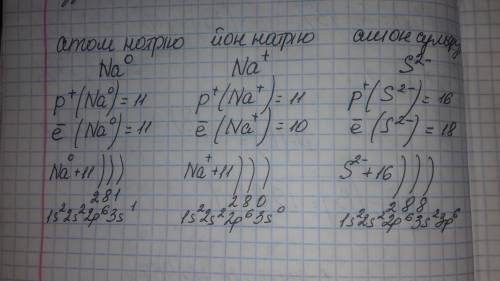 Яка частинка атом натрію, йон натрію чи аніон сульфуру має більше протонів, ніж електронів? відповід