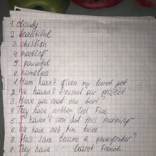 2.complete&nbsp; the sentences with the derivatives ofthe words1. the sun was shining in the (cloud)