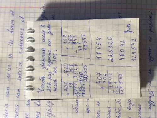 Увеличь в 306 раз каждое из чисел(в столбик) :59,780,157,407.