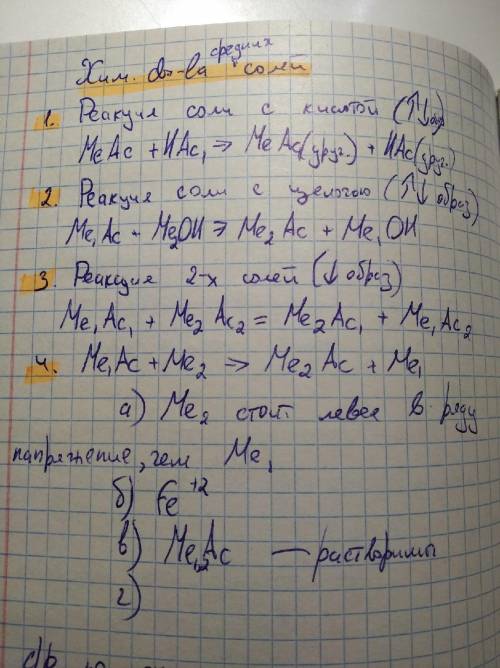Как реагируют между собой соли?