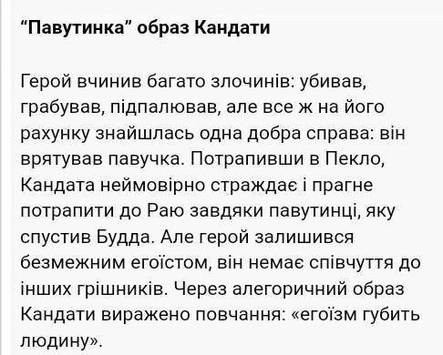 Схарактеризуйте образ Кандати​