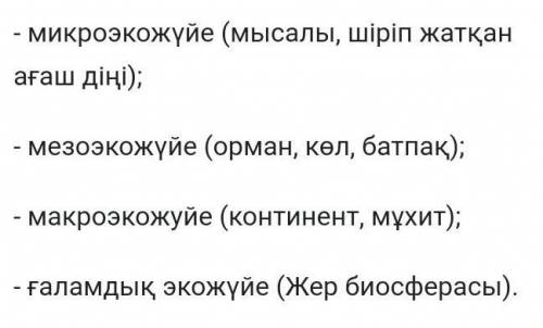Экожүйенің типтері күн, Мұхит,Жер.
