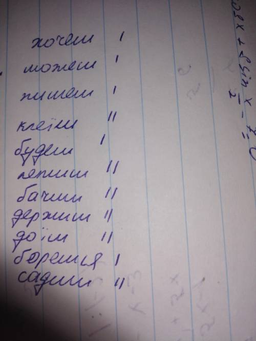 Визначте дієвідміну, поставте дієслово в 2 особі однини. Хотіти, могти, писати, клеїти, бути, летіти