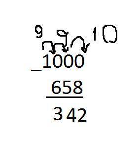 Как решить столбиком 1000-658​