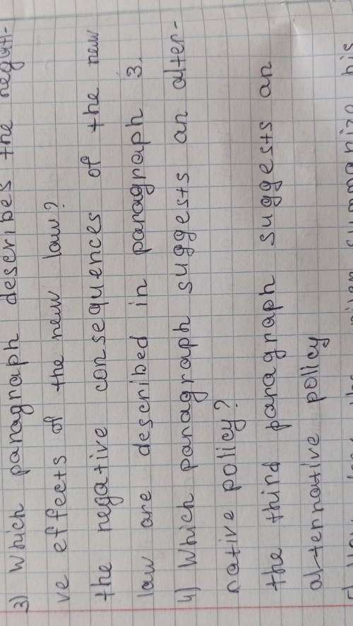 Read the model text and answer the questions 1)what policy does the writer disagree with? 2)Whi woul