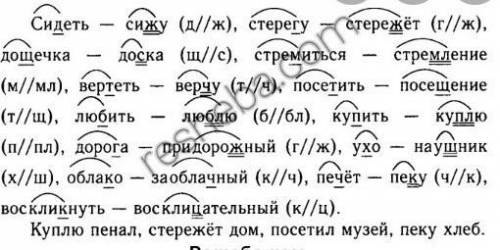 Подбери однокоренные слова с чередованием согласных в корне слова Запиши парами обозначь корень подч