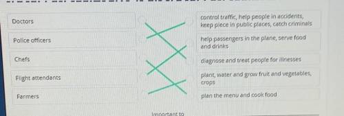 Match the professions to their work duties.  Doctors Police officers Chefs Flight attendants contro