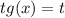 tg(x) = t