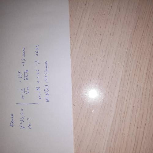 Найдите массу 33,6 л оксида азота
