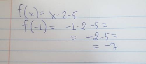 F(x) =x*2-5. Знайдіть f(-1)1.-62.-43. - 34. 4 плс​