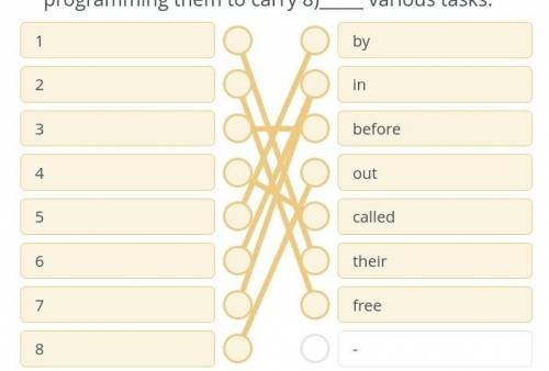 Read, fill in the correct word and match the word with appropriate number. One word is used twice. •