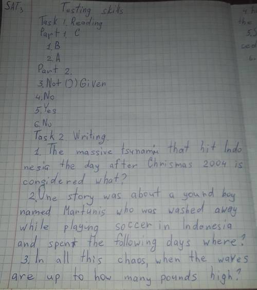 Writing Task 2. Ask 6 questions on the story. Use the question words:What?Where?When2Who?How long...