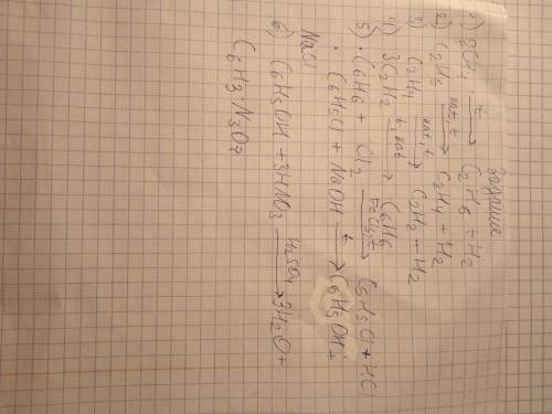 1)Составьте уравнения реакций, при которых можно осуществить следующие превращения: а) CH4 → C2H6 →