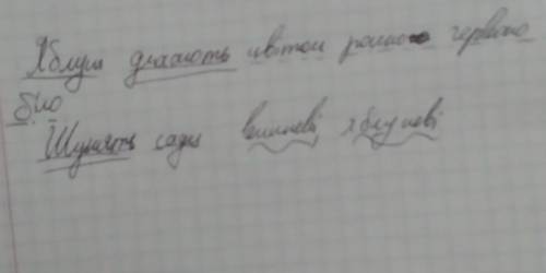 Синтаксичний розбір Яблуні дихають цвітом росяно червоно біло.Шумлять Сади вишневі,яблуневі​