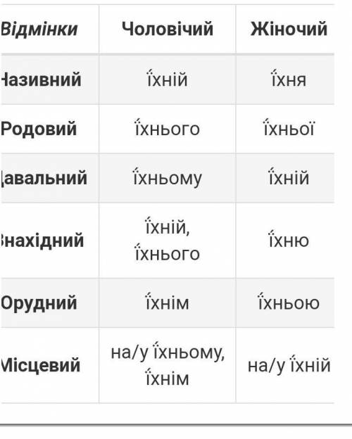 Провідмінати займенник їхня?