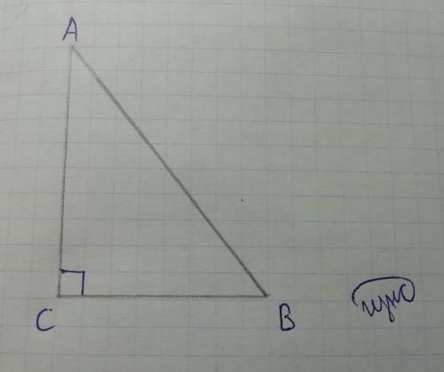 Для&nbsp; прямоугольного треугольника&nbsp; abcabc&nbsp; (∠c=90∘∠c=90∘) запишите формулы синуса, кос