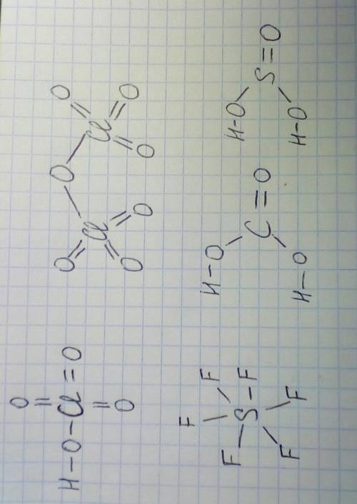 Нарисуйте подобный рисунок для hclo4, cl2o7, sf6, h2co3, h2so3