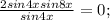 \(\frac{2sin4xsin8x}{sin4x}=0;\)