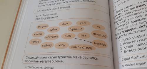 Үлгі бойынша жаз. Үлгі: Тілді меңгеру