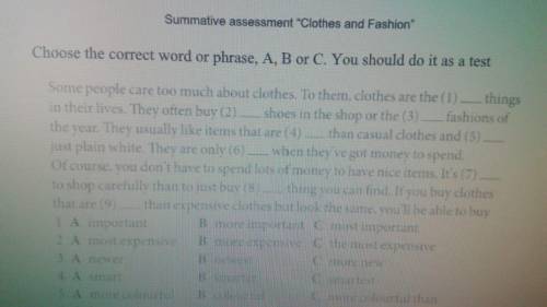 Choose the correct word or phrase, A, B or C. You should do it as a test