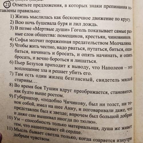 В каких предложениях знаки препинания расставлены правильно
