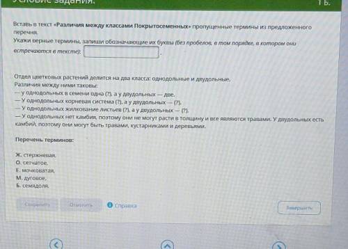 Вставьте в текст пропущенные термины ​