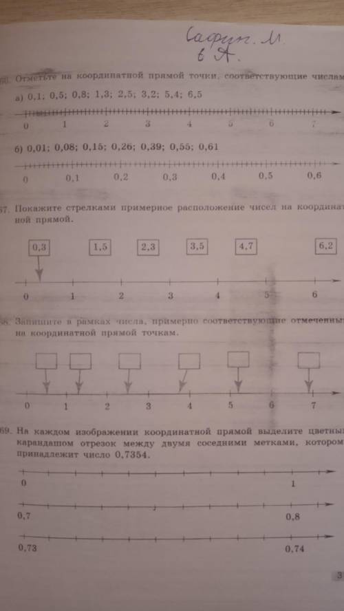 Изображение десятичных дробей точками на координатной прямой тест​