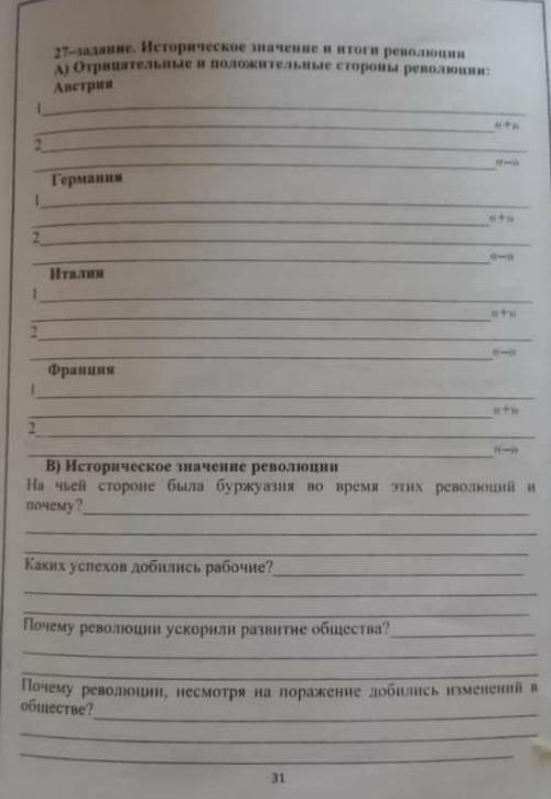 Отрицательные и положительные стороны революции