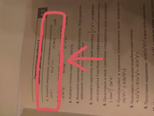 1.Укажите выражение,не являющеся одночденом: а)n¹³; б)а²+7; в)3bcd; г)89.