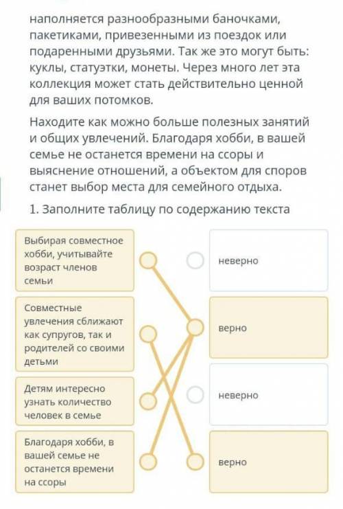 Заполните таблицу по содержанию текста ​