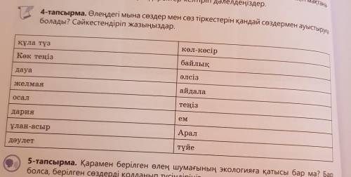 номер 4 сопоставить слова​