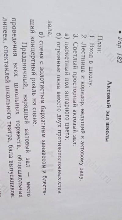Написать сочинение по плану​