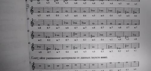 Постройте указанные интервалы от данных звуков вверх нужно сделать г .