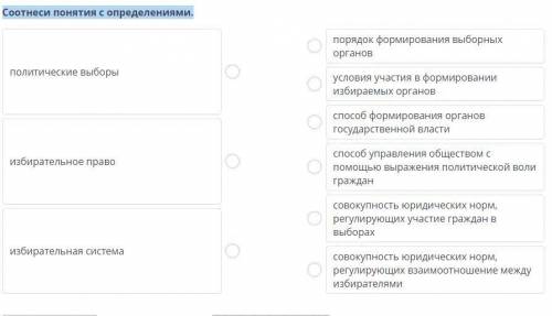 Соотнеси понятия с определениями.