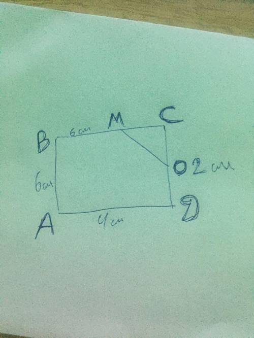 Найти площадь abcd Ab 6 Bm 6 Ad 4 Cd 2