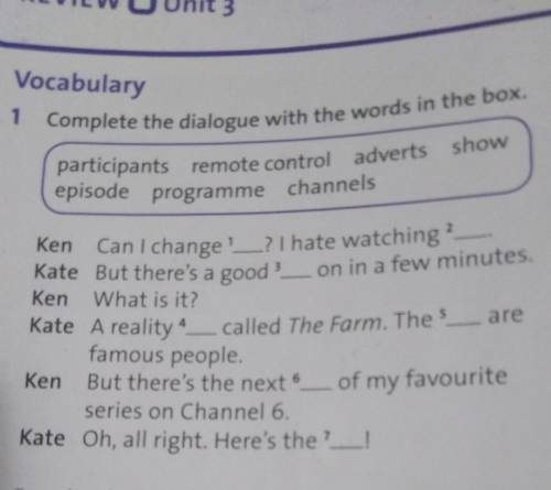 Complete the dialogue with the words in the box ​