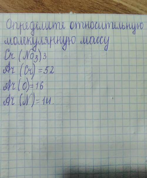 Определите относительную молекулярную массу ​