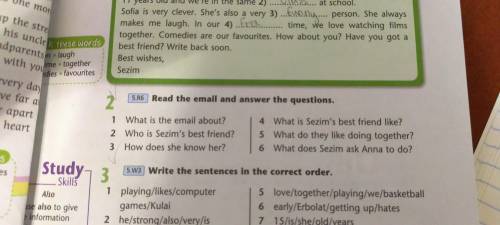 2. Read the email and answer the questions please