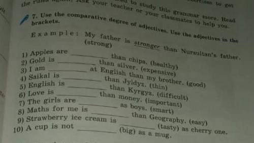 English is (difficult) than kyrgyz​