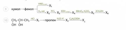 Решите цепочку превращения по спиртам. ОЧЕНЬ НОДО Фенол (H2) -> х1 (pcl3) -> х2 (koh спирт) -