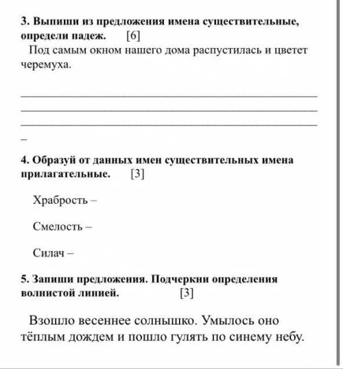 Запиши предложения подчеркни определения волнистой линией