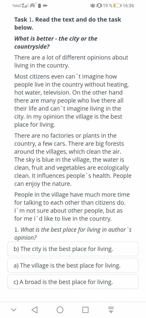 What is better - the city or the countryside?