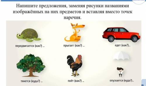 ‼ ‼ Напишите предложения, заменяя рисунки названиямиизображённых на них предметов и вставляя вместо